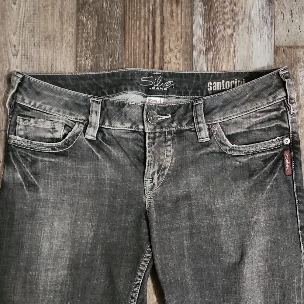 Silver Jeans Gray Capri Denim Size 30 Waist